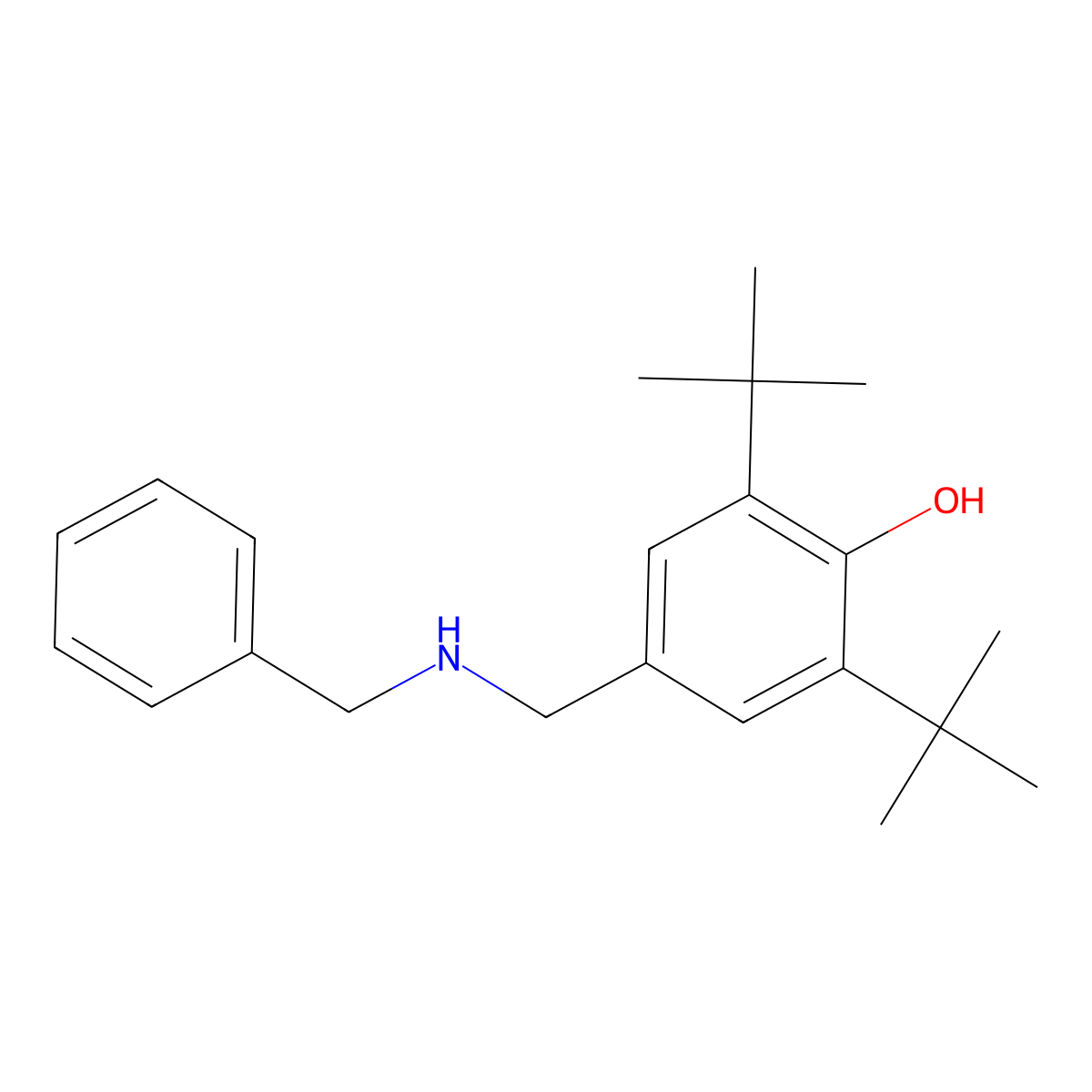 4-(Benzylaminomethyl)-2,6-di-tert-butylphenol molecular structure, CAS 79126-41-3