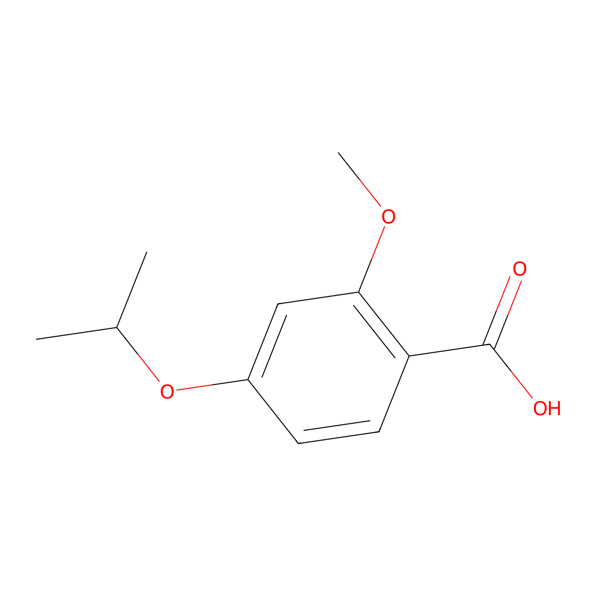 4-Isopropoxy-2-methoxybenzoic acid molecular structure, CAS 79128-13-5