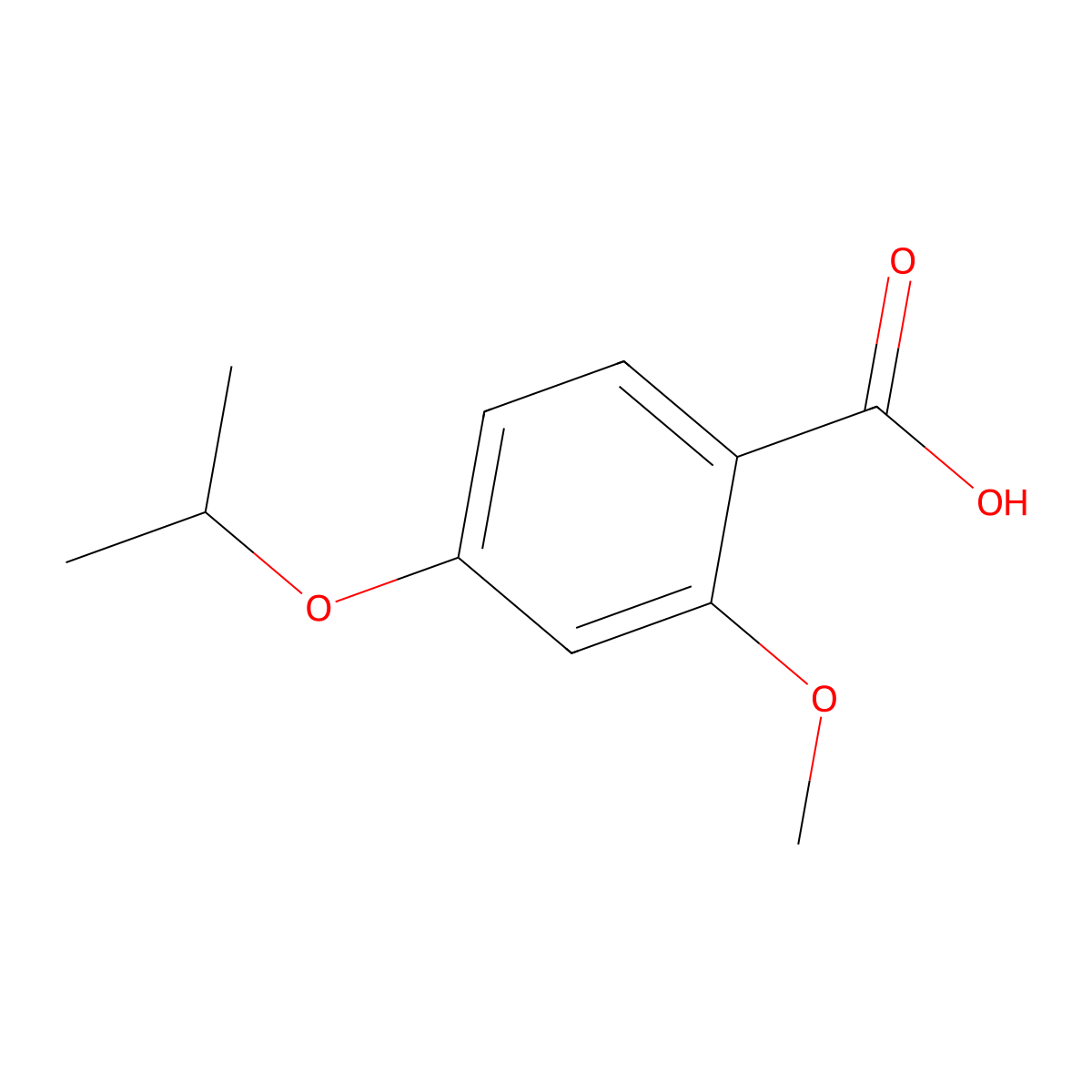 4-Isopropoxy-2-methoxybenzoic acid molecular structure, CAS 79128-13-5