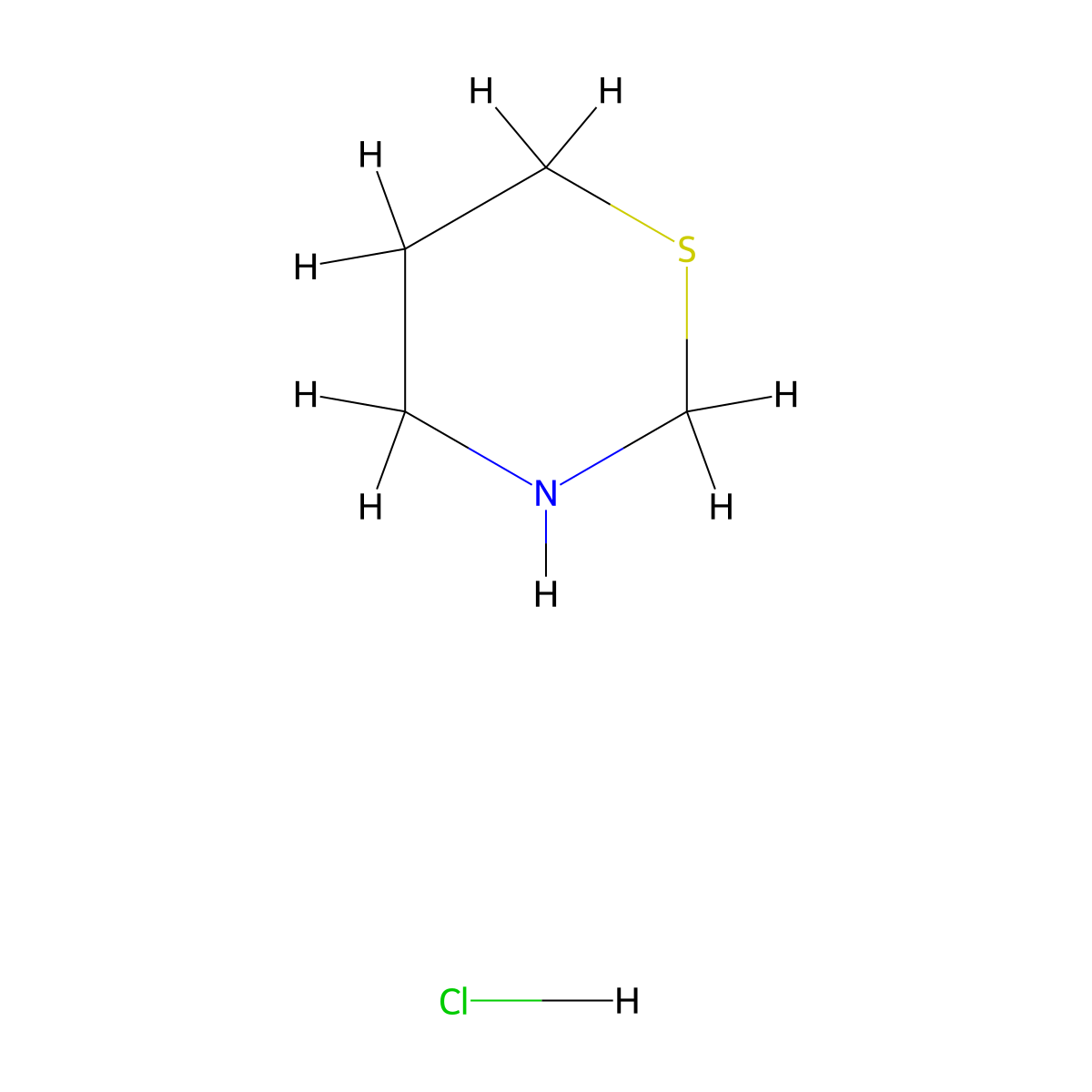 1,3-Thiazinane hydrochloride molecular structure, CAS 79128-34-0