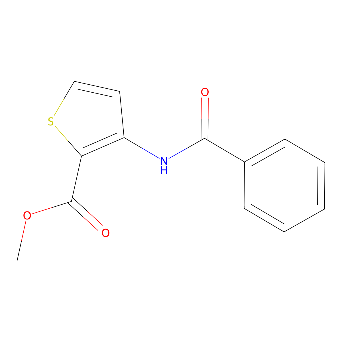 Methyl 3-(benzoylamino)-2-thiophenecarboxylate molecular structure, CAS 79128-70-4