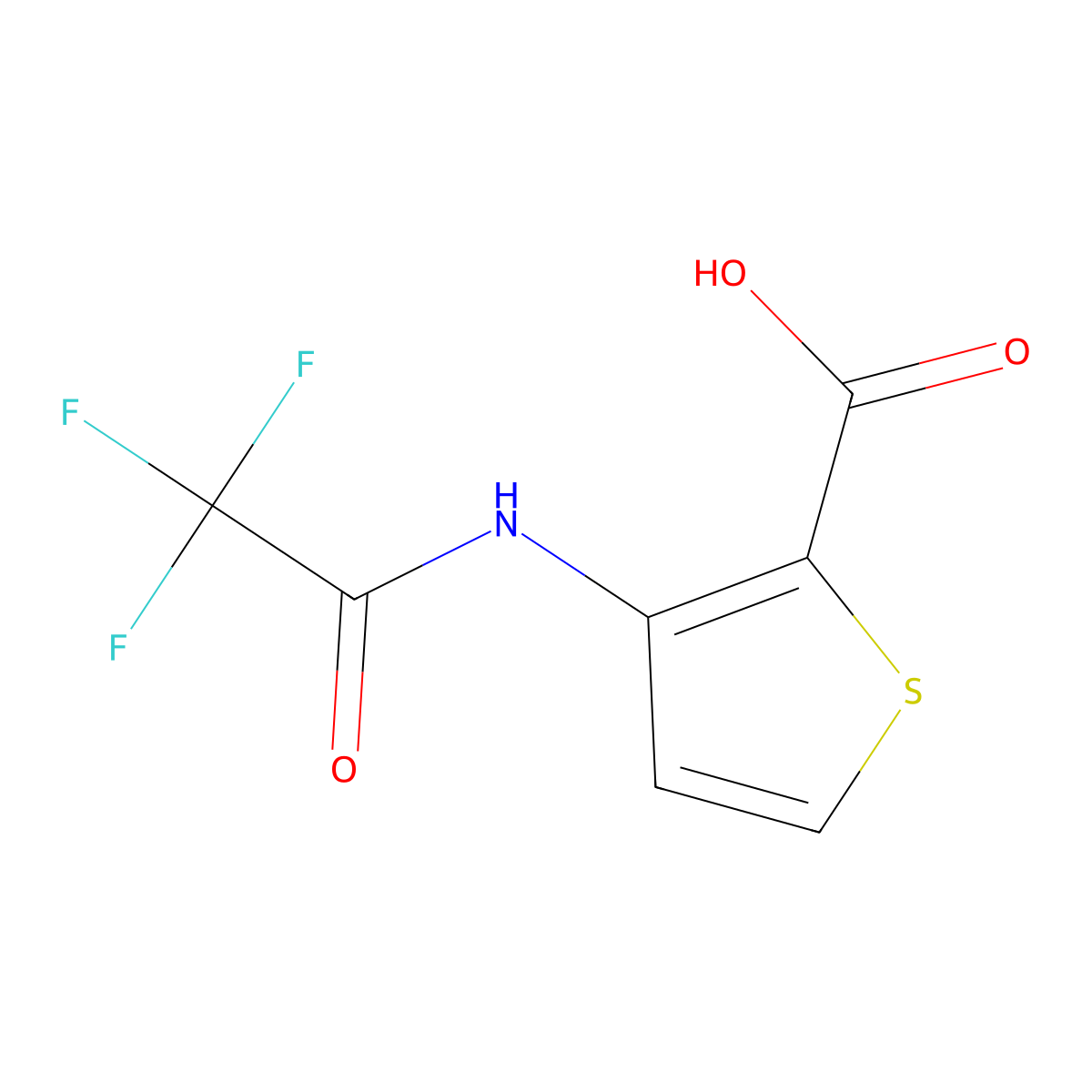 3-(Trifluoroacetamido)thiophene-2-carboxylic acid molecular structure, CAS 79128-73-7
