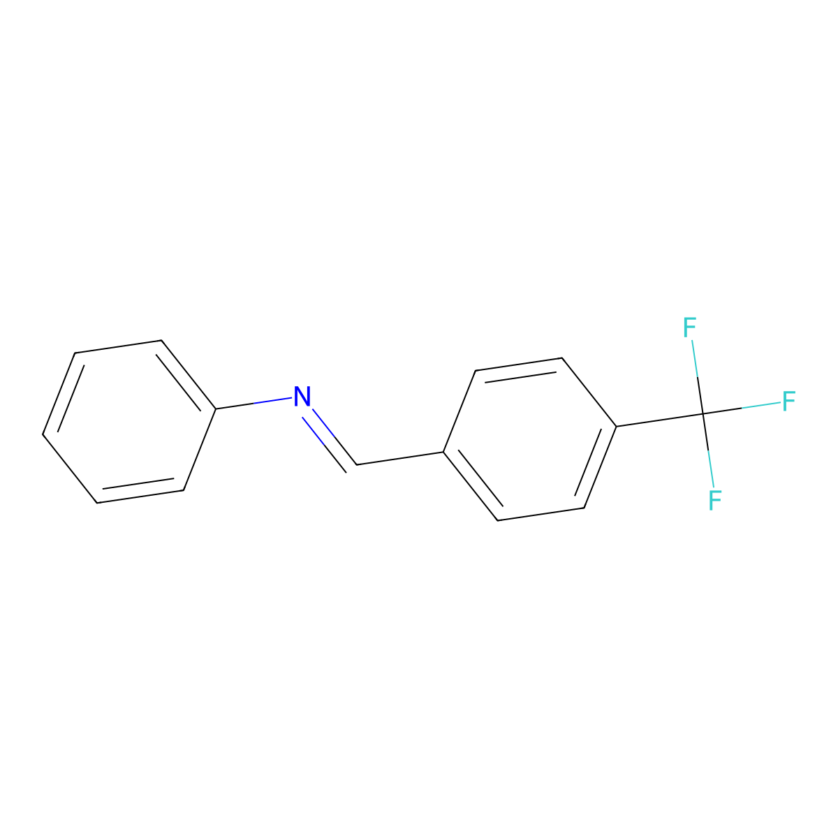 (E)-N-Phenyl-1-(4-(trifluoromethyl)phenyl)methanimine molecular structure, CAS 79128-83-9