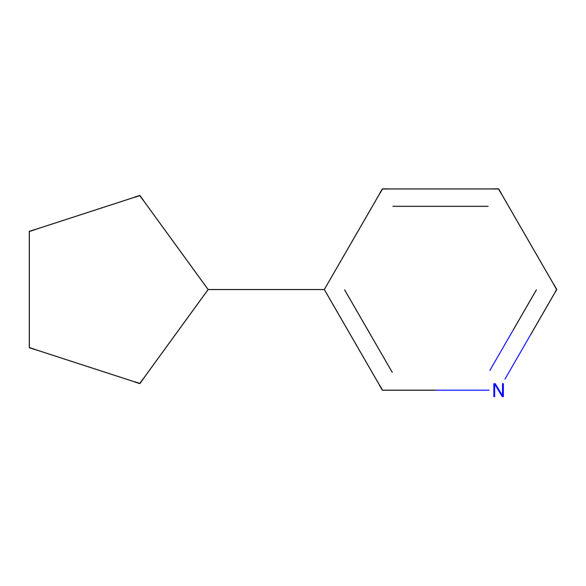 3-Cyclopentylpyridine molecular structure, CAS 79134-68-2