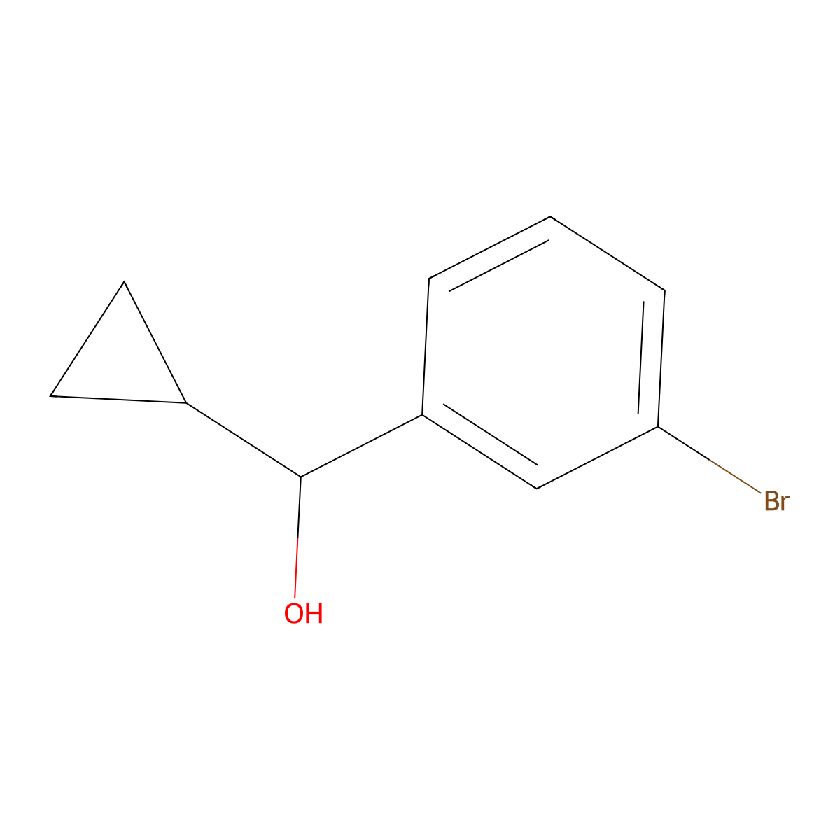 (3-Bromophenyl)(cyclopropyl)methanol molecular structure, CAS 79134-92-2