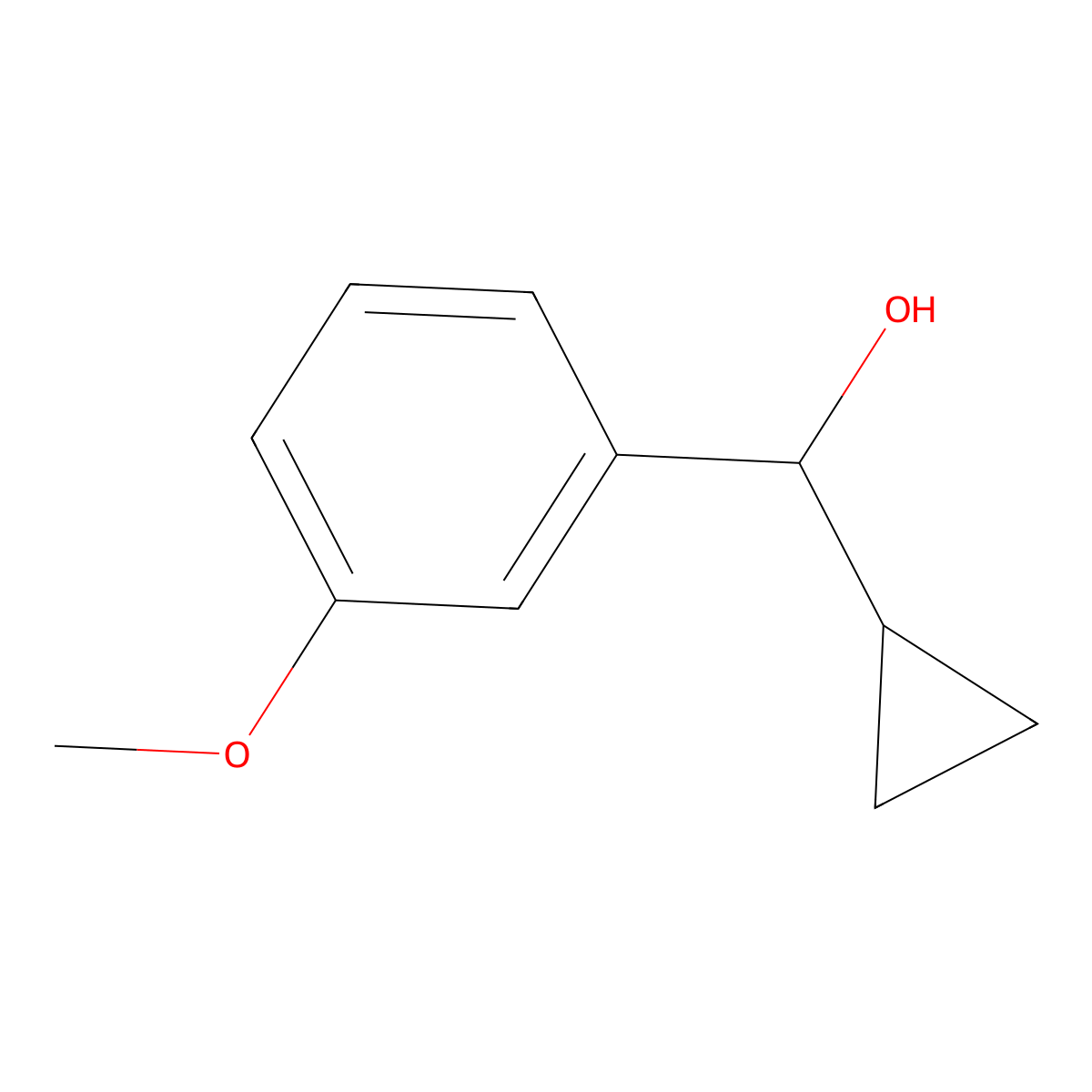 Cyclopropyl(3-methoxyphenyl)methanol molecular structure, CAS 79134-93-3