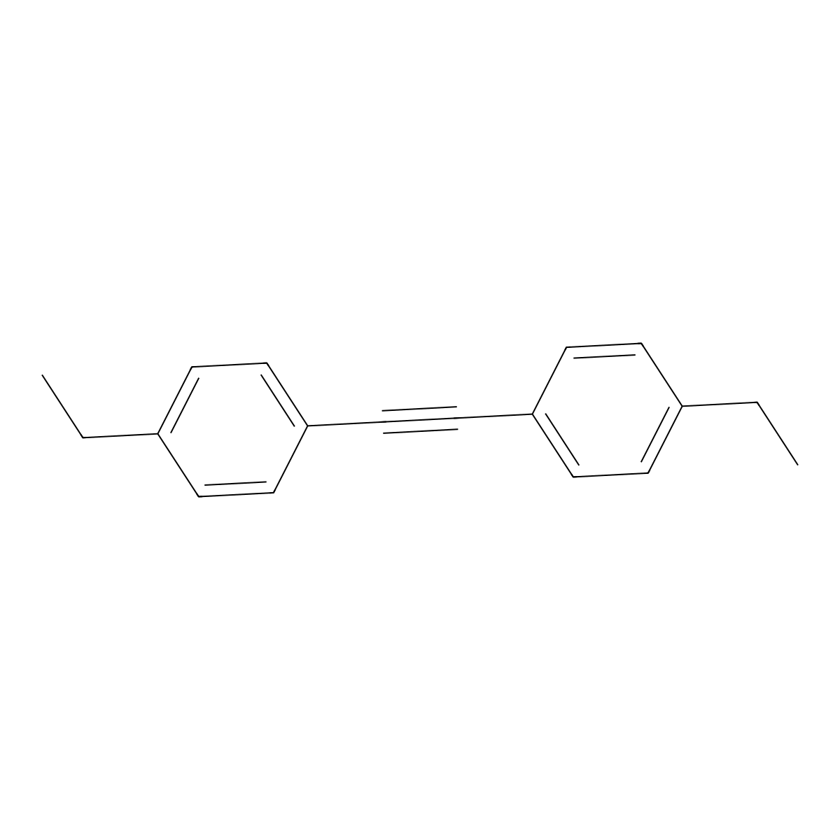 1,1'-(Ethyne-1,2-diyl)bis(4-ethylbenzene) molecular structure, CAS 79135-69-6