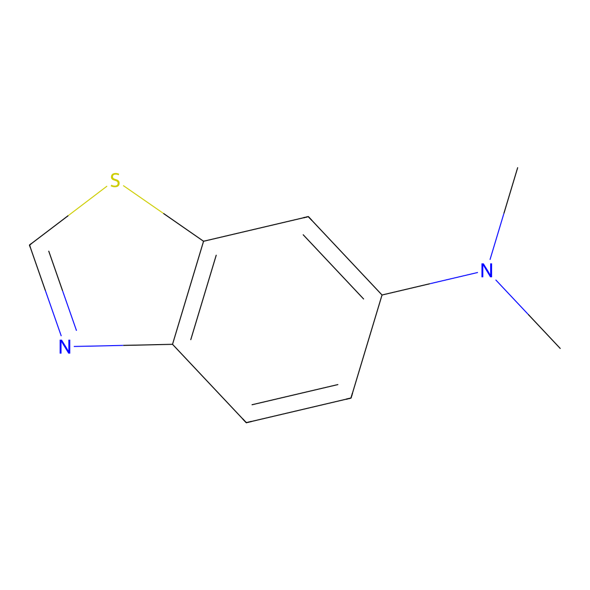 N,N-Dimethyl-1,3-benzothiazol-6-amine molecular structure, CAS 79138-22-0