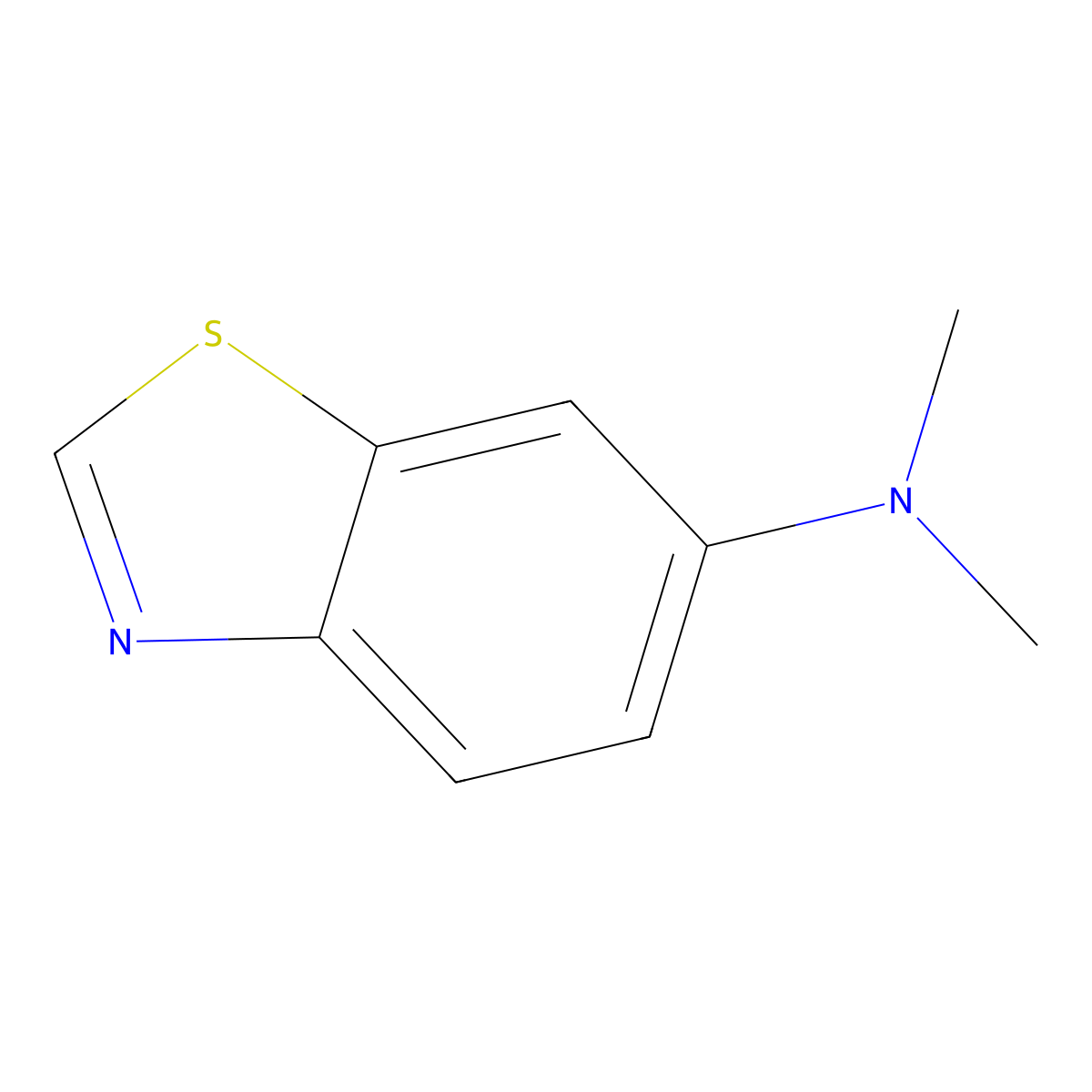 N,N-Dimethyl-1,3-benzothiazol-6-amine molecular structure, CAS 79138-22-0