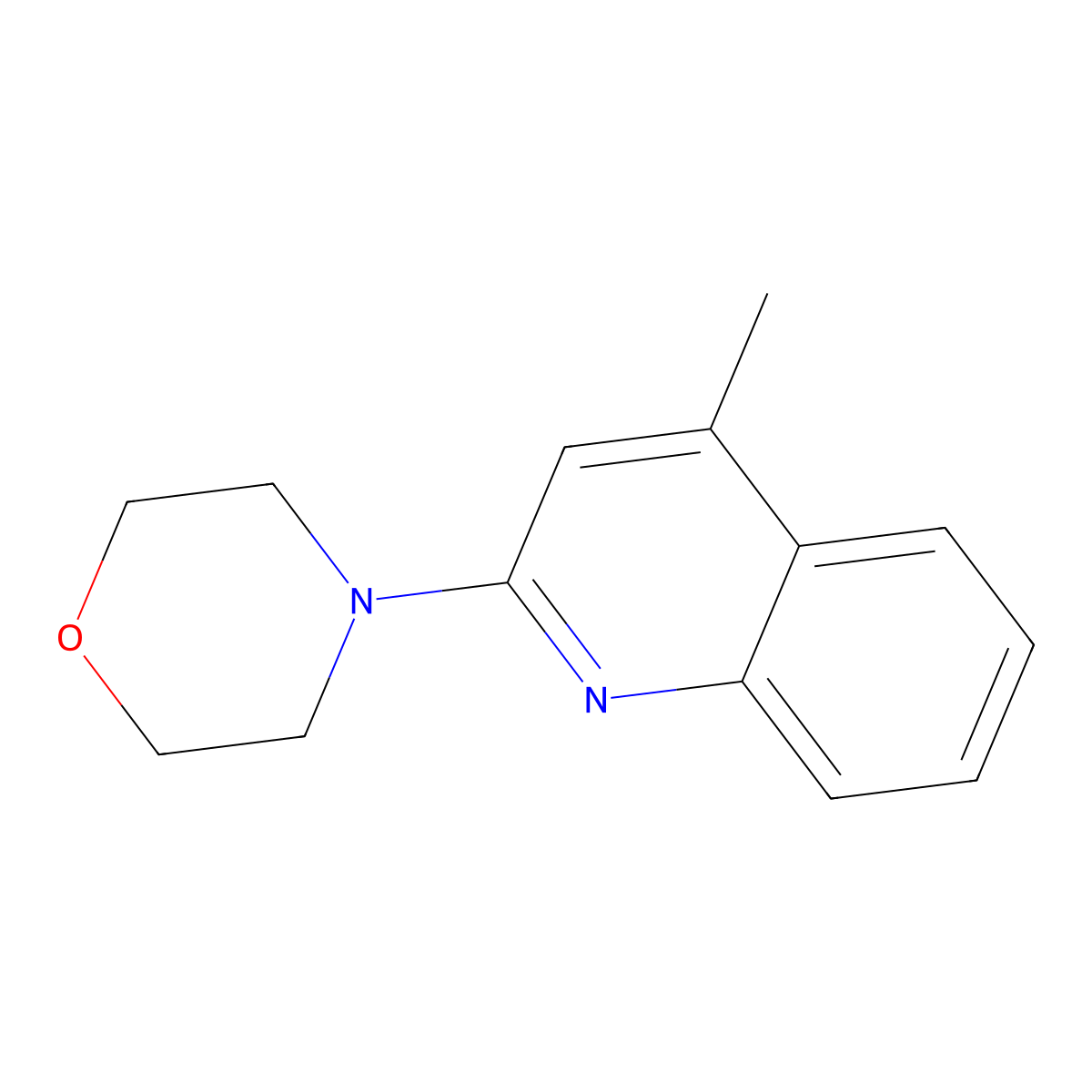 4-Methyl-2-morpholinoquinoline molecular structure, CAS 79140-31-1