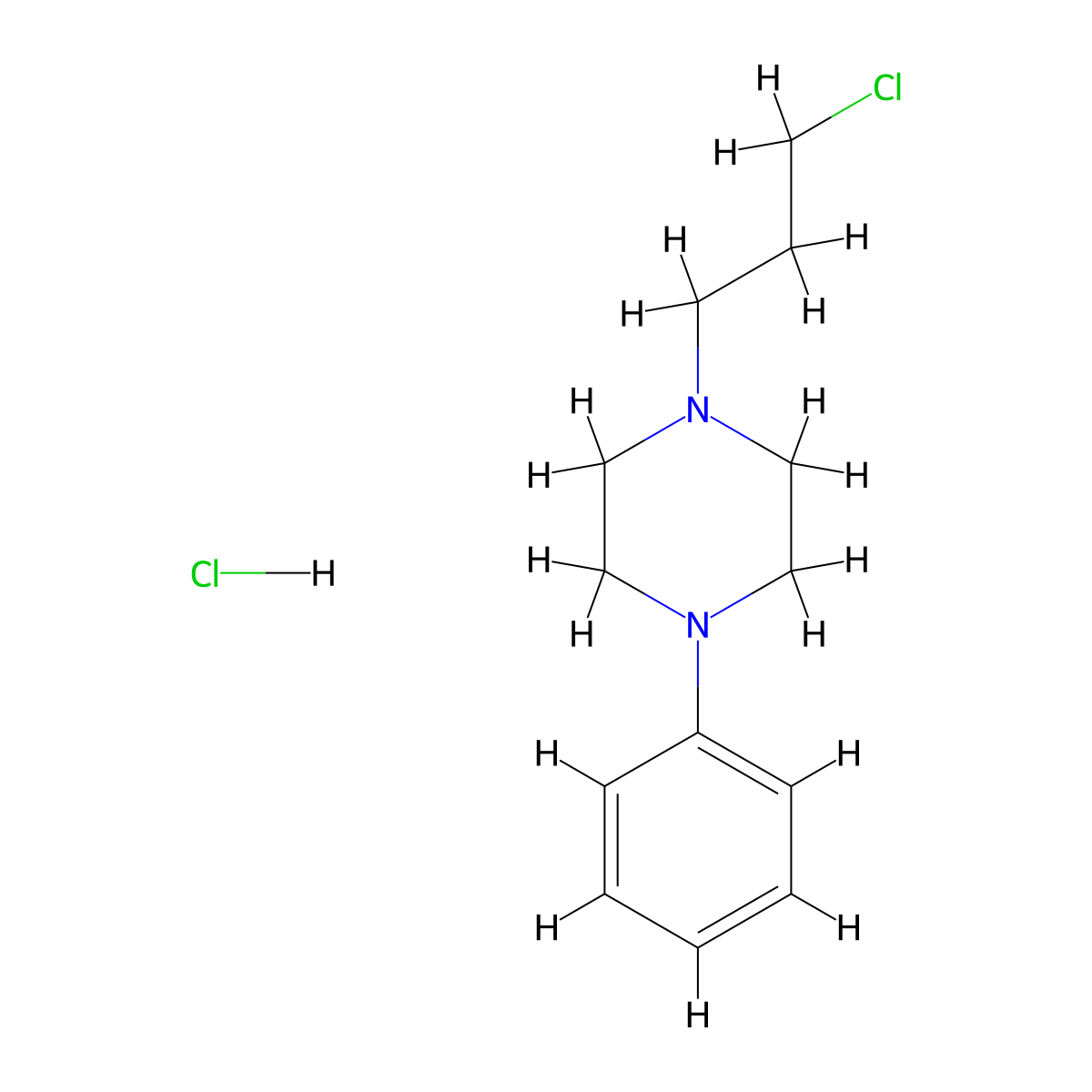 1-(3-Chloropropyl)-4-phenylpiperazine hydrochloride molecular structure, CAS 79145-33-8