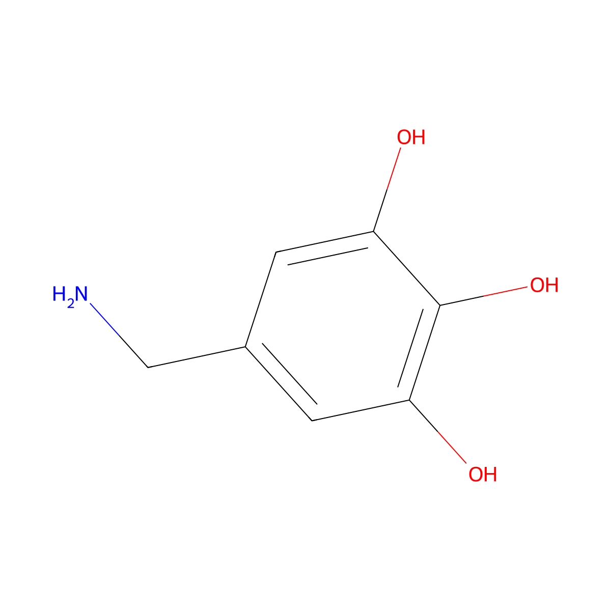 1,2,3-Benzenetriol, 5-(aminomethyl)- molecular structure, CAS 79146-84-2