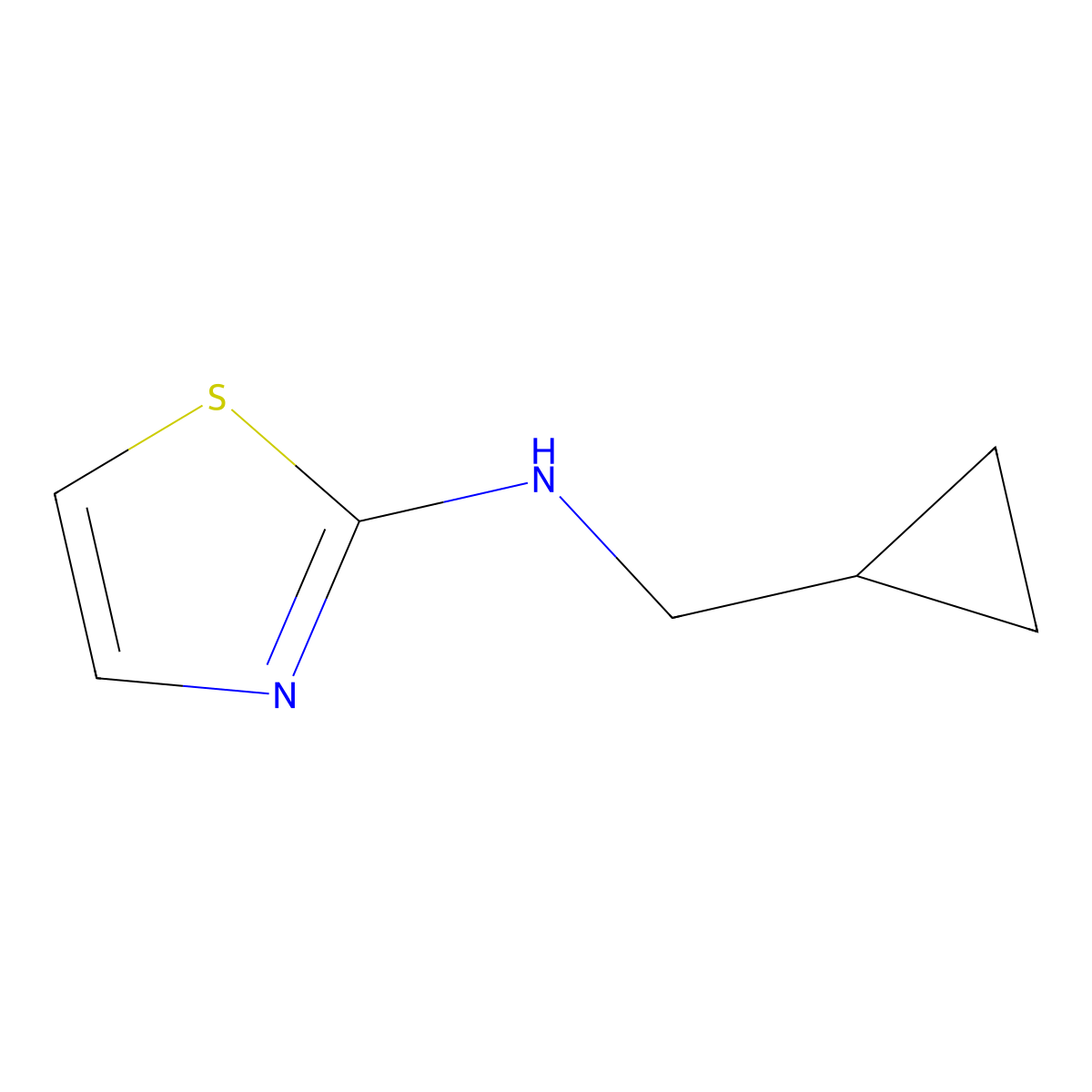 N-(Cyclopropylmethyl)thiazol-2-amine molecular structure, CAS 79147-04-9