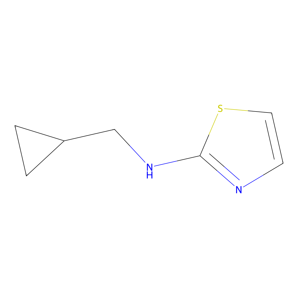 N-(Cyclopropylmethyl)thiazol-2-amine molecular structure, CAS 79147-04-9