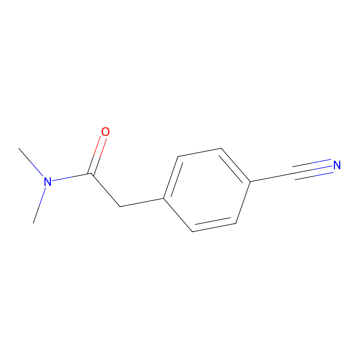 2-(4-cyanophenyl)-N,N-dimethylacetamide molecular structure, CAS 79149-55-6
