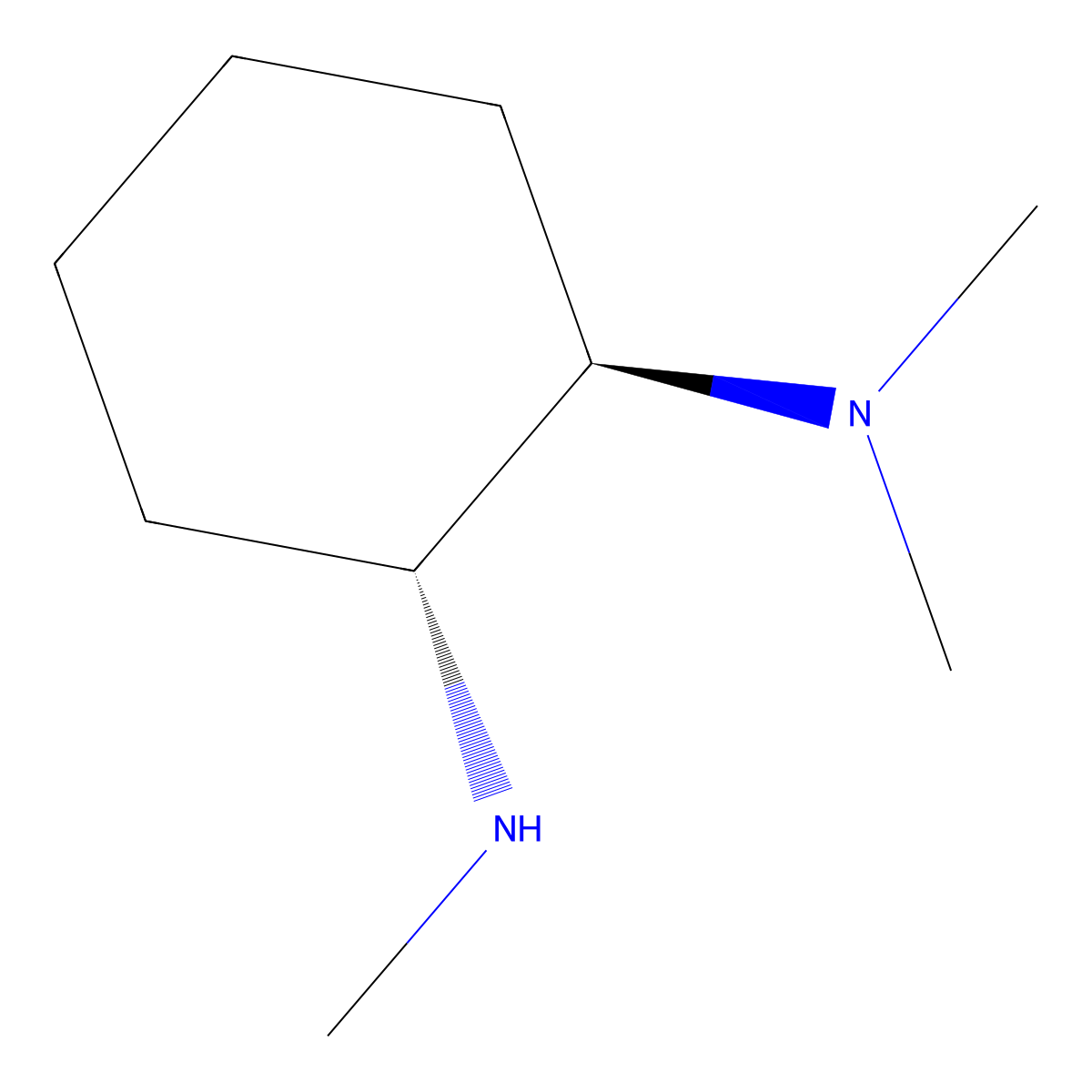 (1R,2R)-N,N,N'-triMethyl-1,2-diaMinocyclohexane molecular structure, CAS 79150-46-2