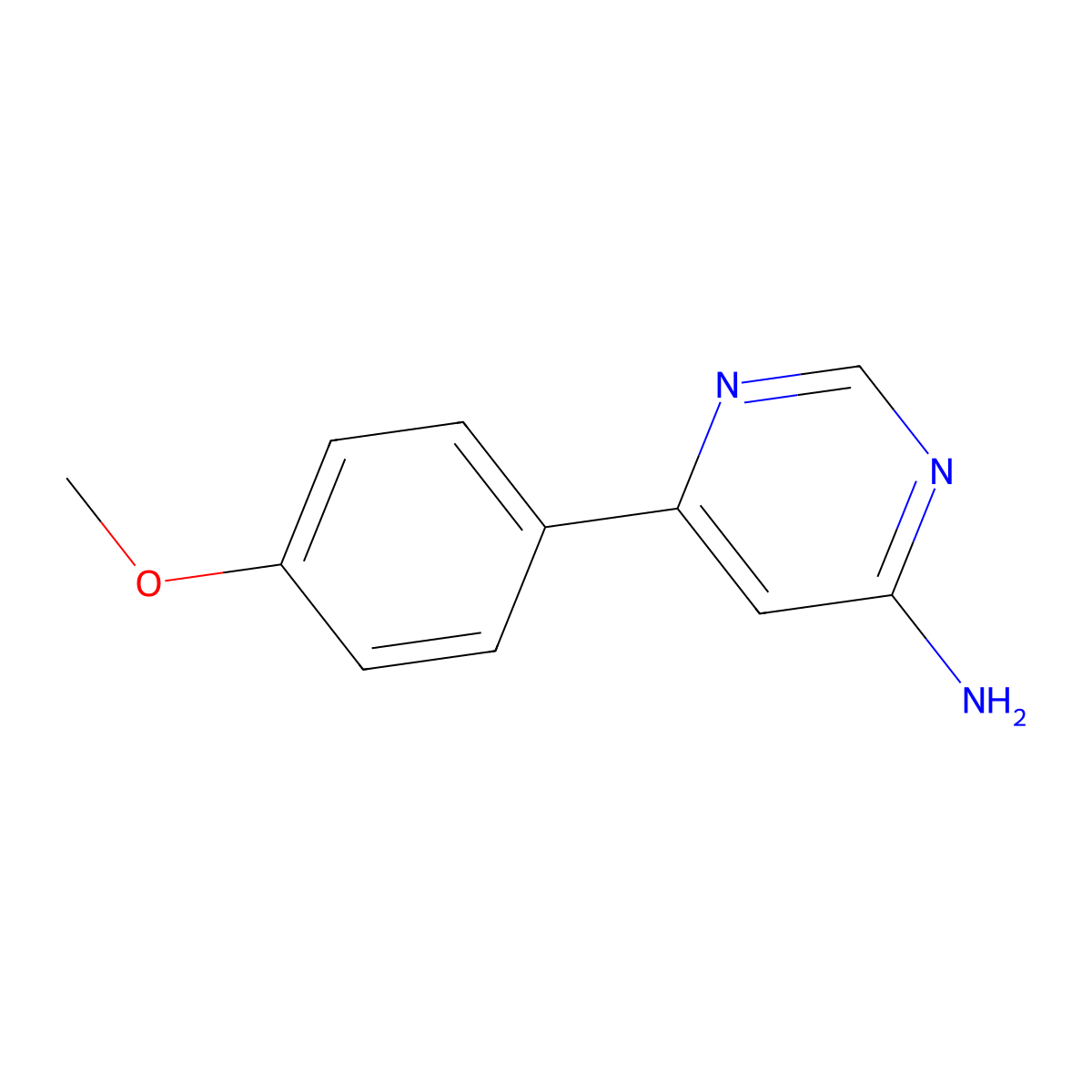 6-(4-Methoxyphenyl)pyrimidin-4-amine molecular structure, CAS 791524-73-7