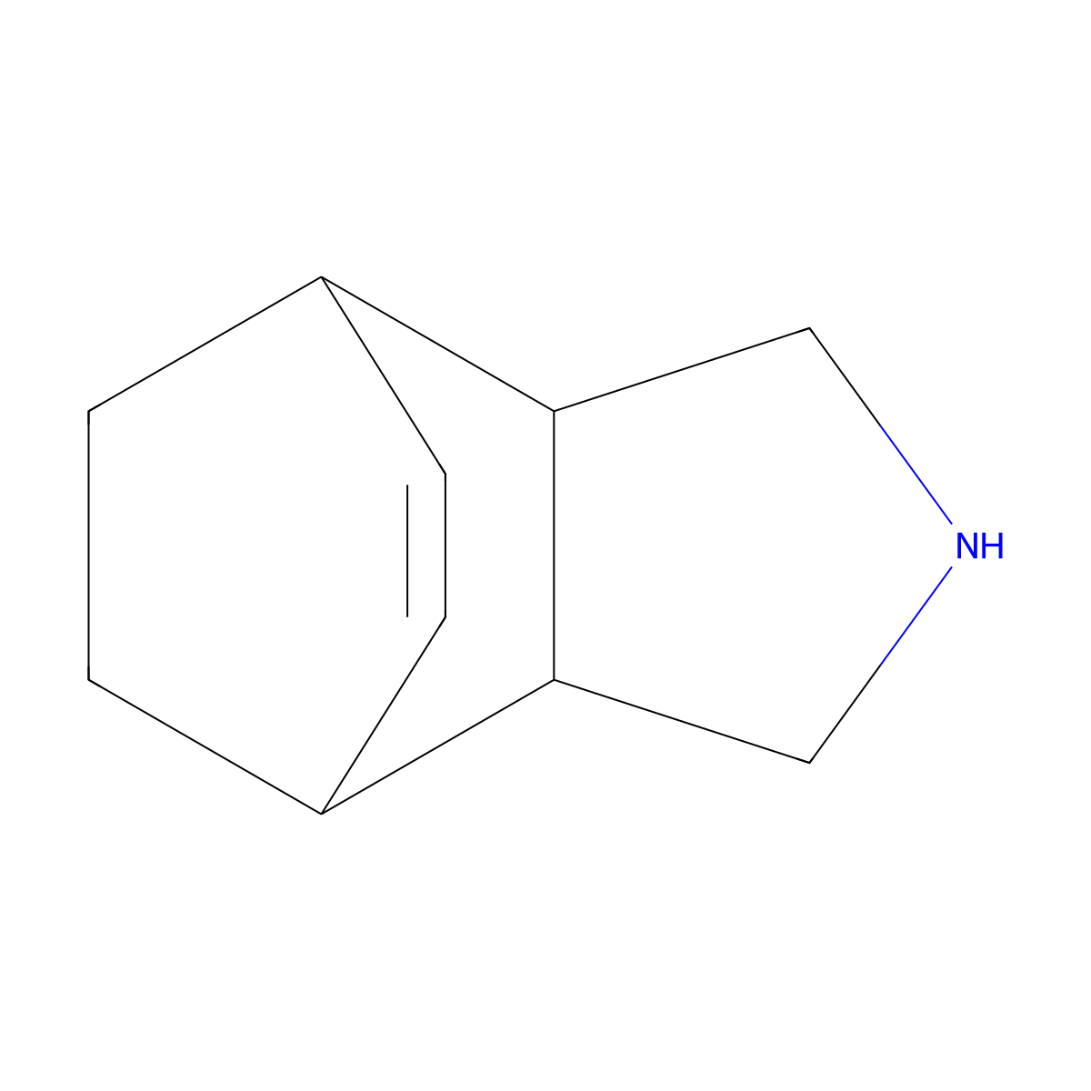 (1R,2R,6S,7S)-4-azatricyclo[5.2.2.0,2,6]undec-8-ene molecular structure, CAS 791575-52-5