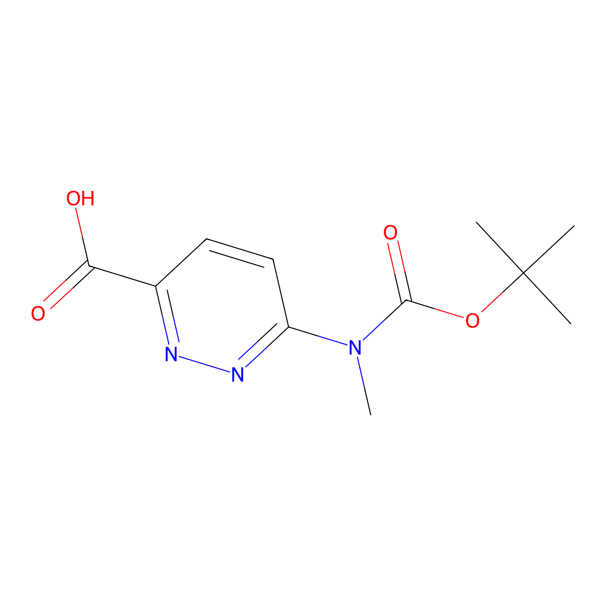 6-{[(Tert-butoxy)carbonyl](methyl)amino}pyridazine-3-carboxylic acid molecular structure, CAS 791577-70-3