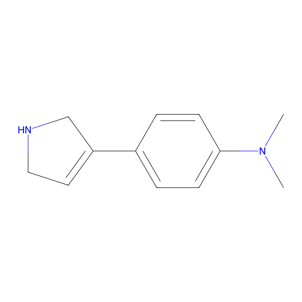 4-(2,5-dihydro-1H-pyrrol-3-yl)-N,N-dimethylaniline molecular structure, CAS 791581-28-7