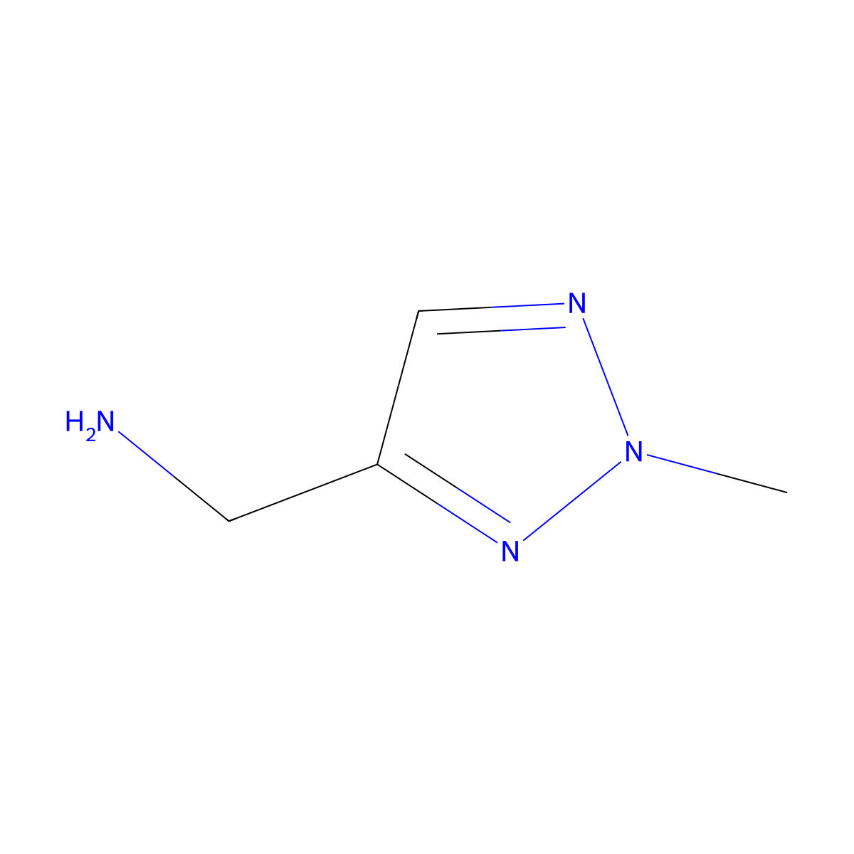 (2-methyl-2H-1,2,3-triazol-4-yl)methanamine molecular structure, CAS 791584-15-1