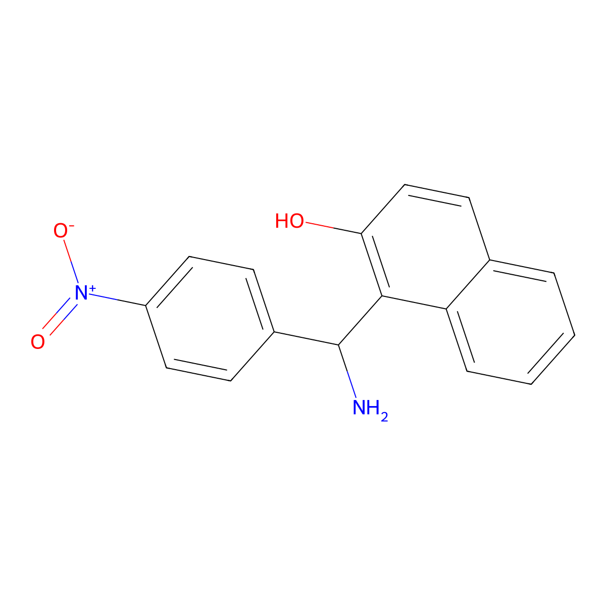 1-[Amino-(4-nitro-phenyl)-methyl]-naphthalen-2-OL molecular structure, CAS 791586-37-3