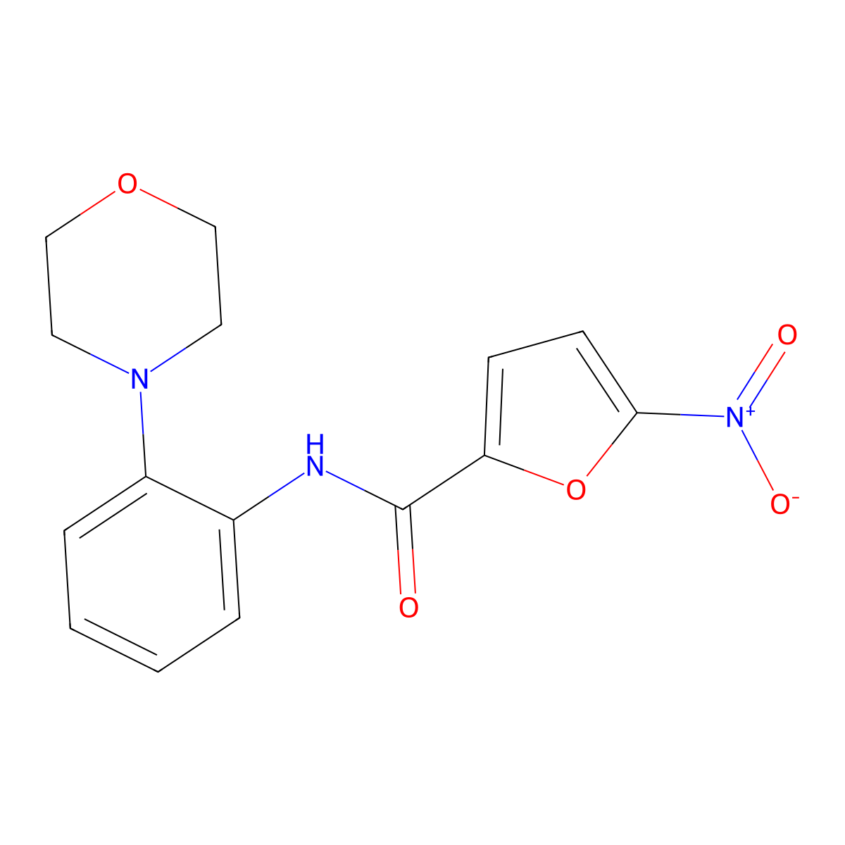 N-(2-morpholinophenyl)-5-nitrofuran-2-carboxamide molecular structure, CAS 791587-78-5