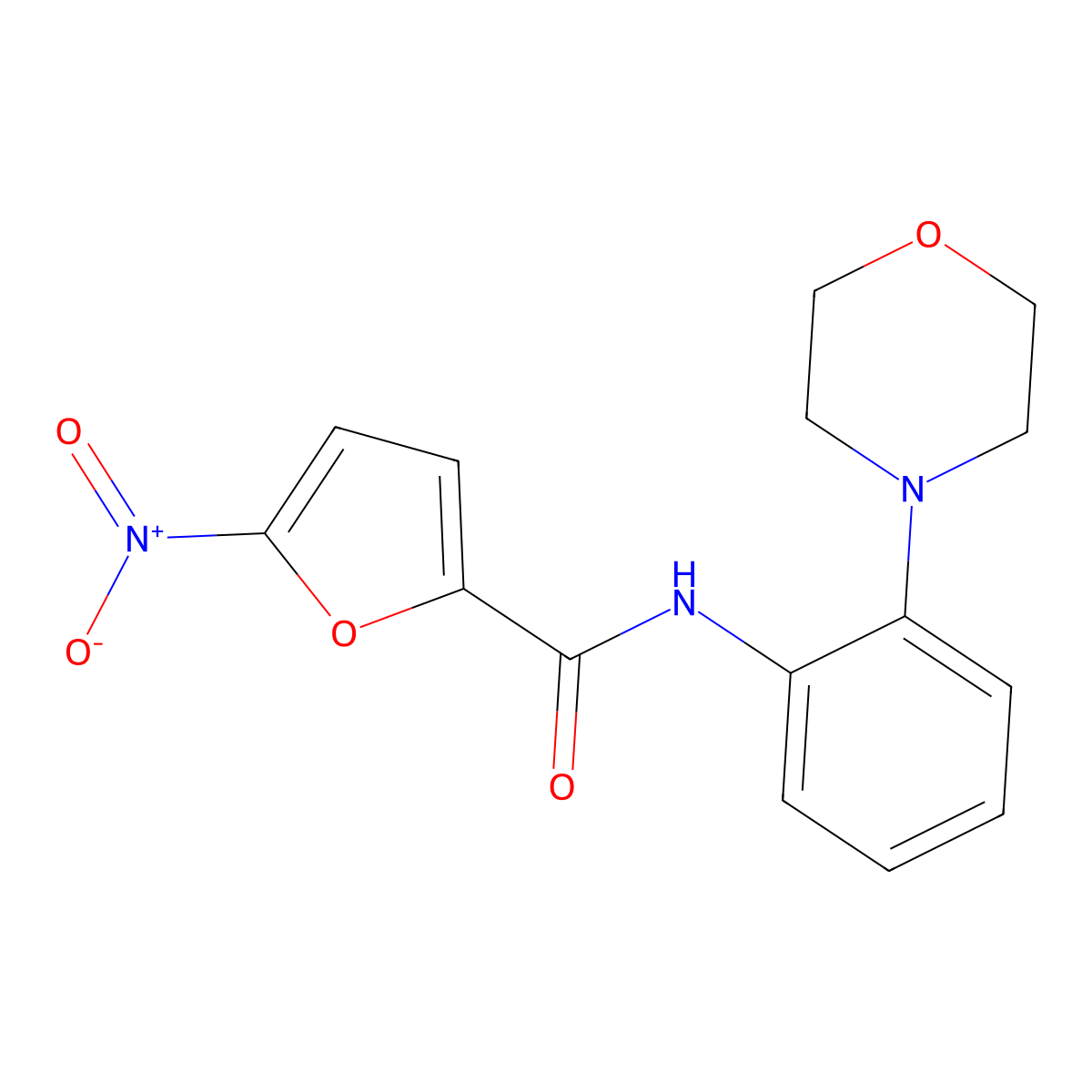 N-(2-morpholinophenyl)-5-nitrofuran-2-carboxamide molecular structure, CAS 791587-78-5