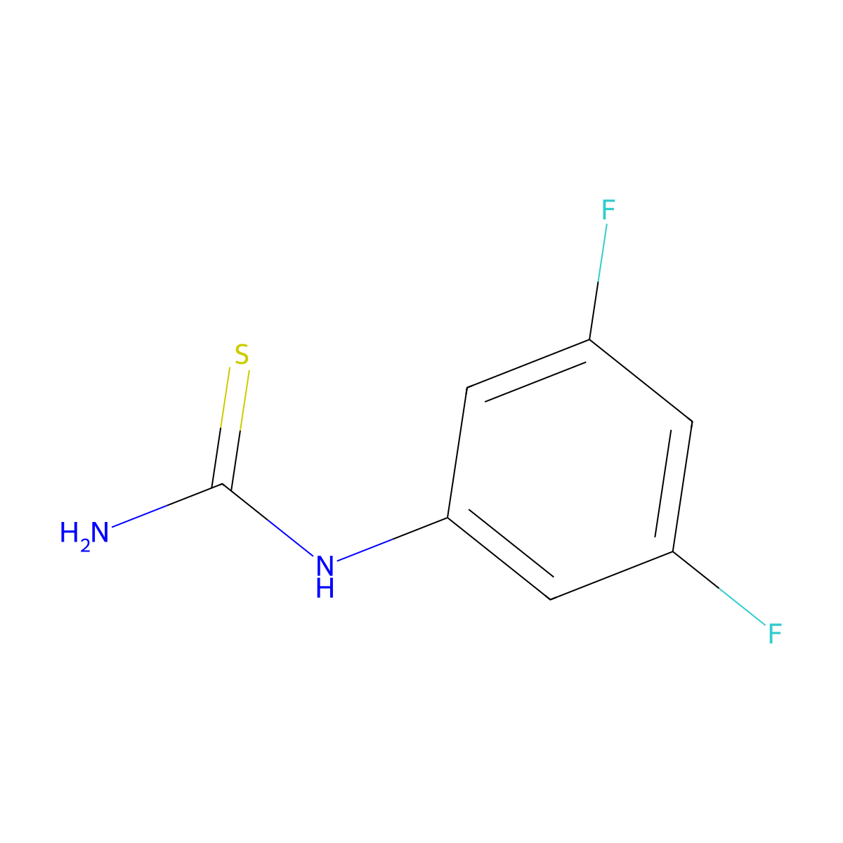 (3,5-Difluorophenyl)thiourea molecular structure, CAS 791594-33-7