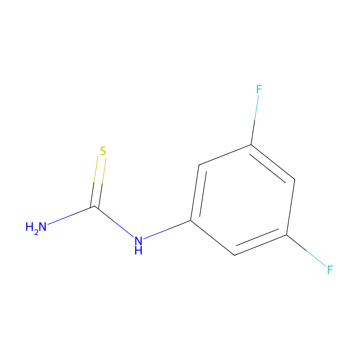 (3,5-Difluorophenyl)thiourea molecular structure, CAS 791594-33-7