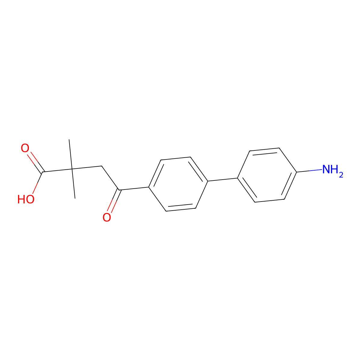 4-[4-(4-Aminophenyl)phenyl]-2,2-dimethyl-4-oxobutanoic acid molecular structure, CAS 791594-85-9