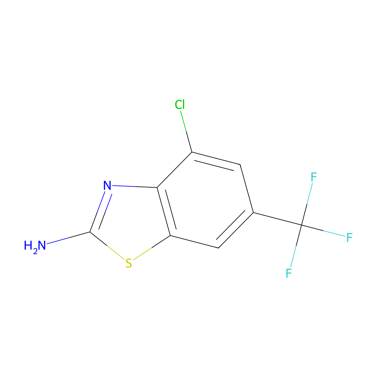 4-Chloro-6-(trifluoromethyl)benzo[d]thiazol-2-amine molecular structure, CAS 791595-83-0