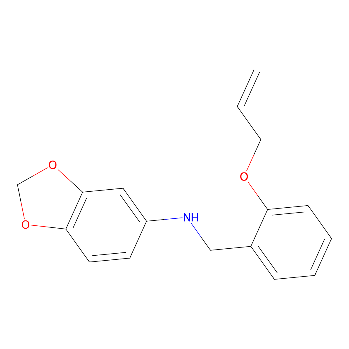 N-{[2-(prop-2-en-1-yloxy)phenyl]methyl}-2H-1,3-benzodioxol-5-amine molecular structure, CAS 791600-96-9
