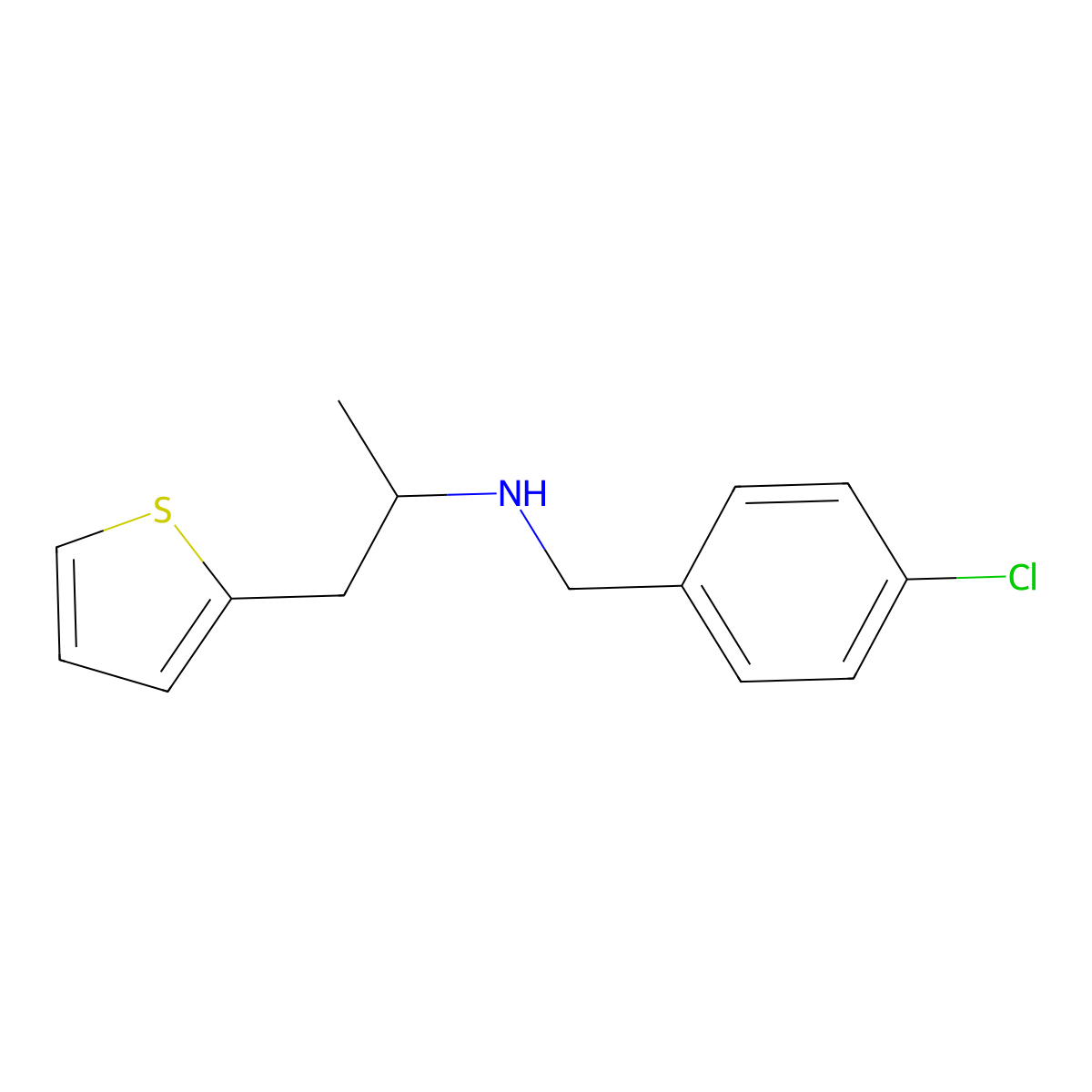 [(4-Chlorophenyl)methyl][1-(thiophen-2-yl)propan-2-yl]amine molecular structure, CAS 791601-02-0