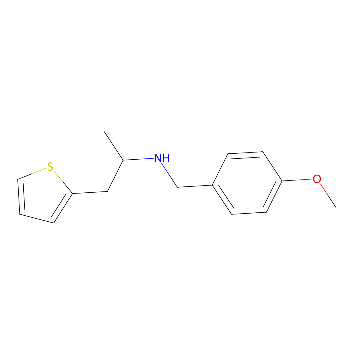[(4-Methoxyphenyl)methyl][1-(thiophen-2-yl)propan-2-yl]amine molecular structure, CAS 791601-05-3