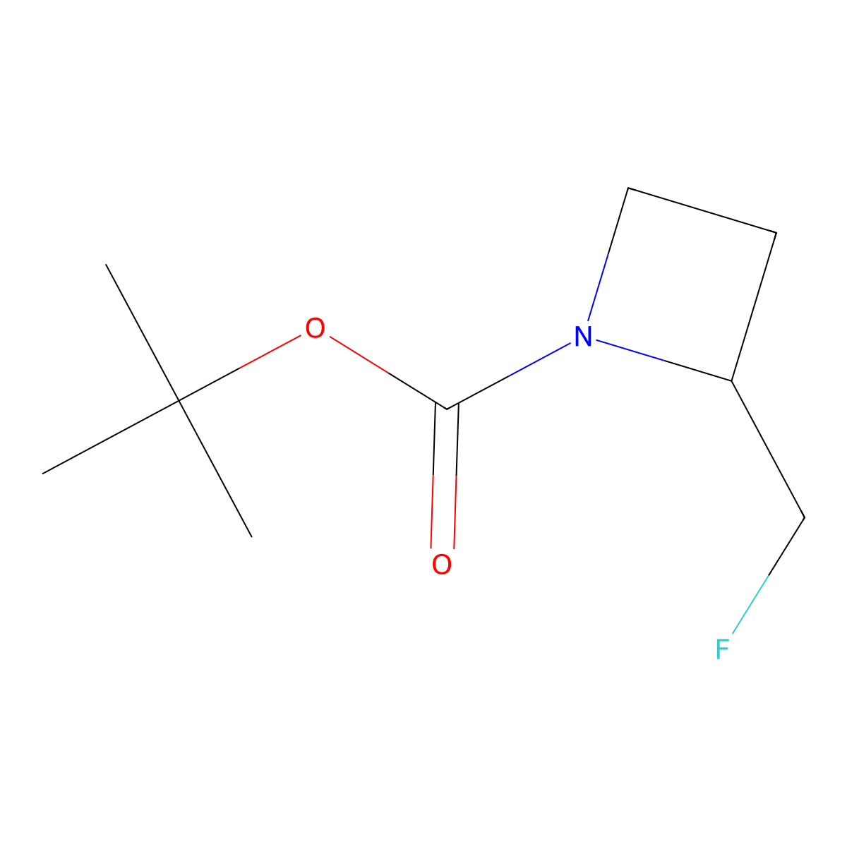 (S)-1-Boc-2-(fluoromethyl)azetidine molecular structure, CAS 791614-72-7