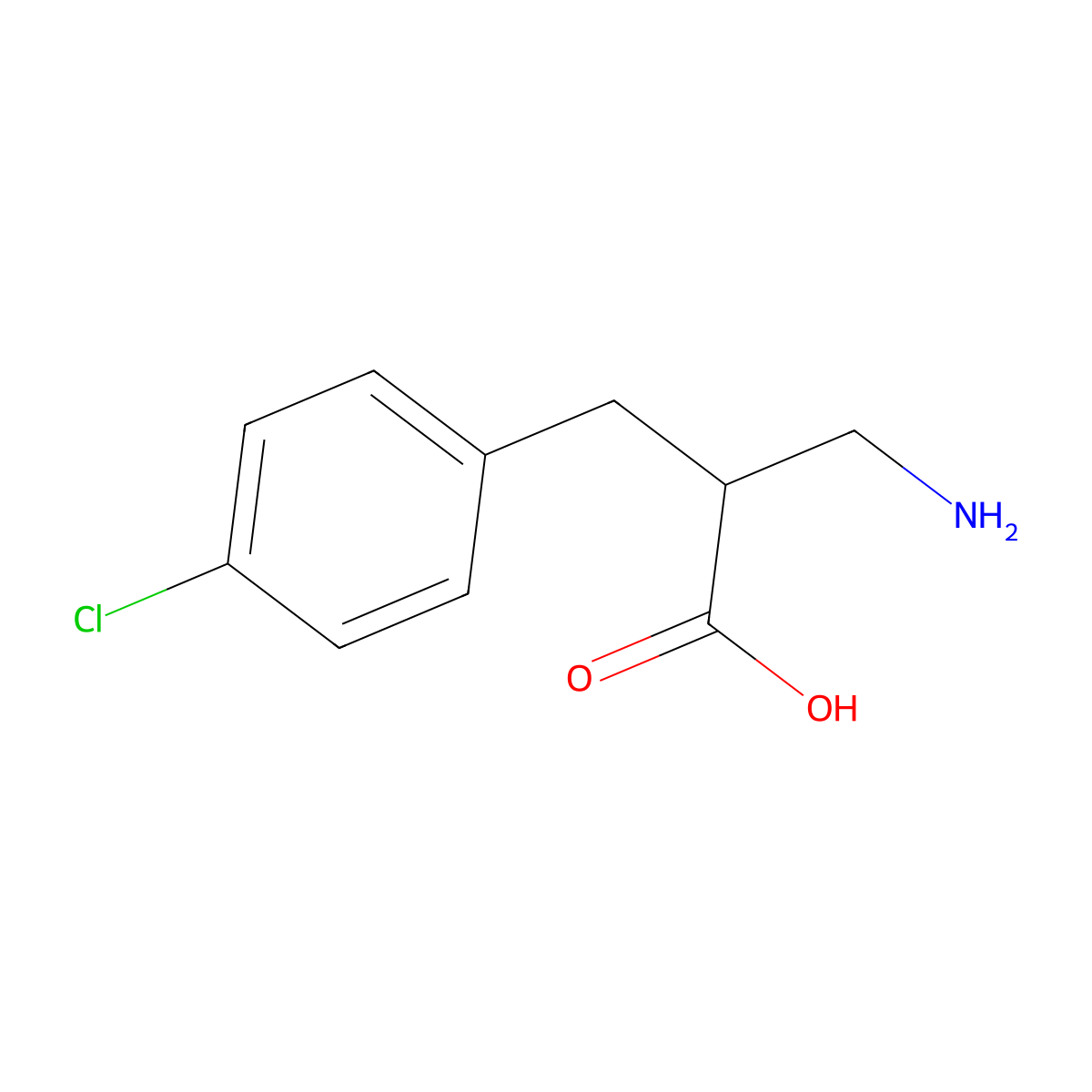 3-Amino-2-(4-chlorobenzyl)propanoic Acid molecular structure, CAS 791615-75-3