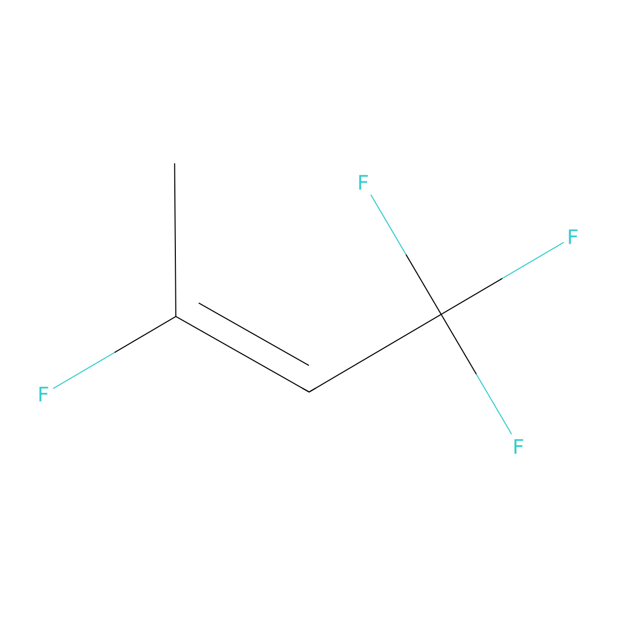 E-2,4,4,4-Tetrafluoro-2-butene molecular structure, CAS 791616-87-0