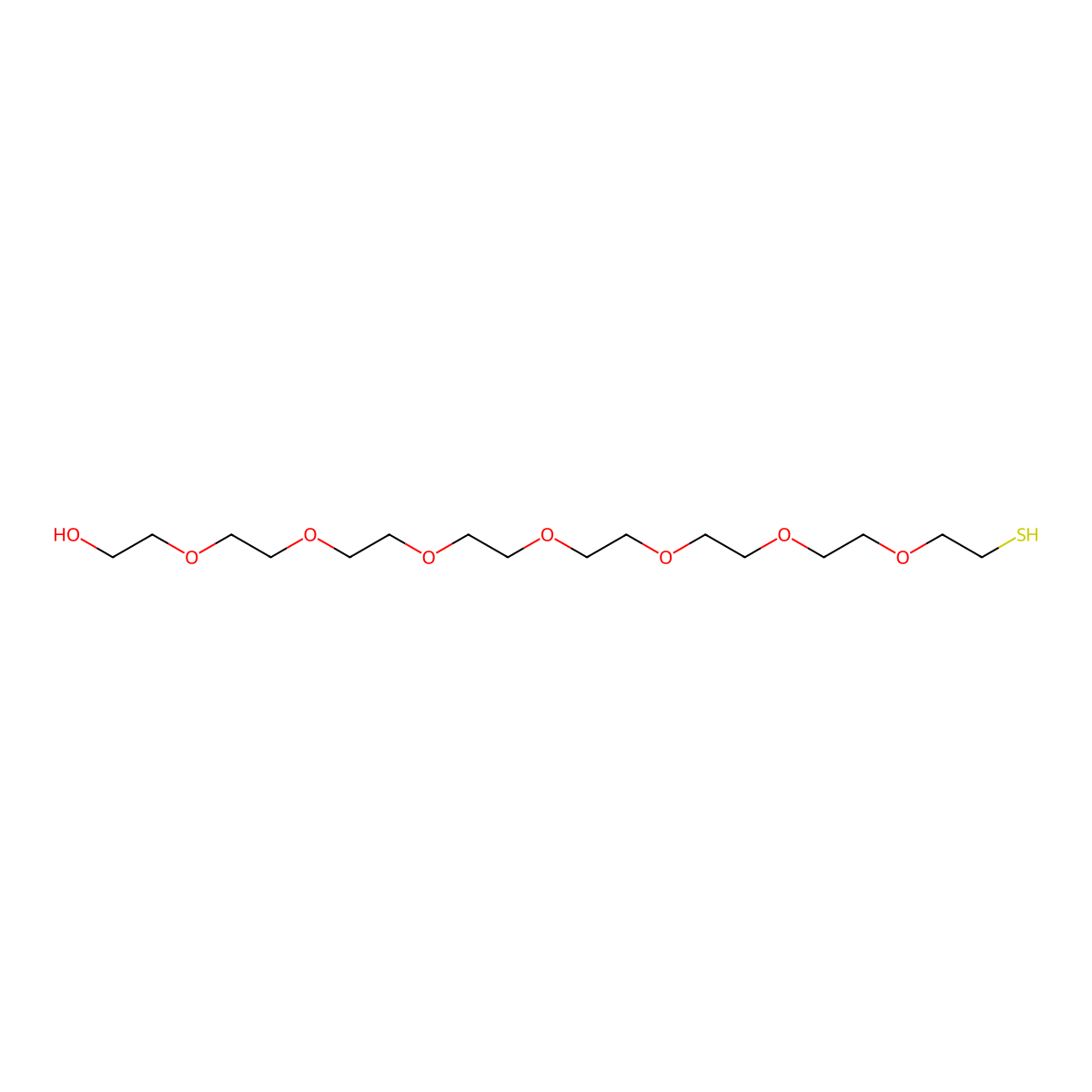 Thiol-PEG8-alcohol molecular structure, CAS 791620-96-7