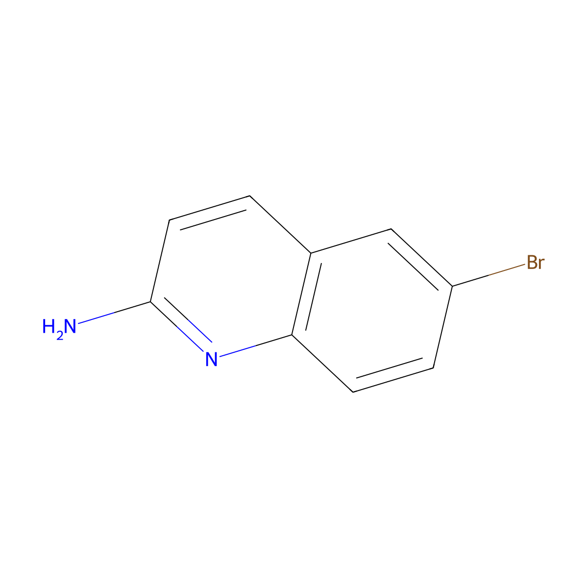 6-Bromoquinolin-2-amine molecular structure, CAS 791626-58-9
