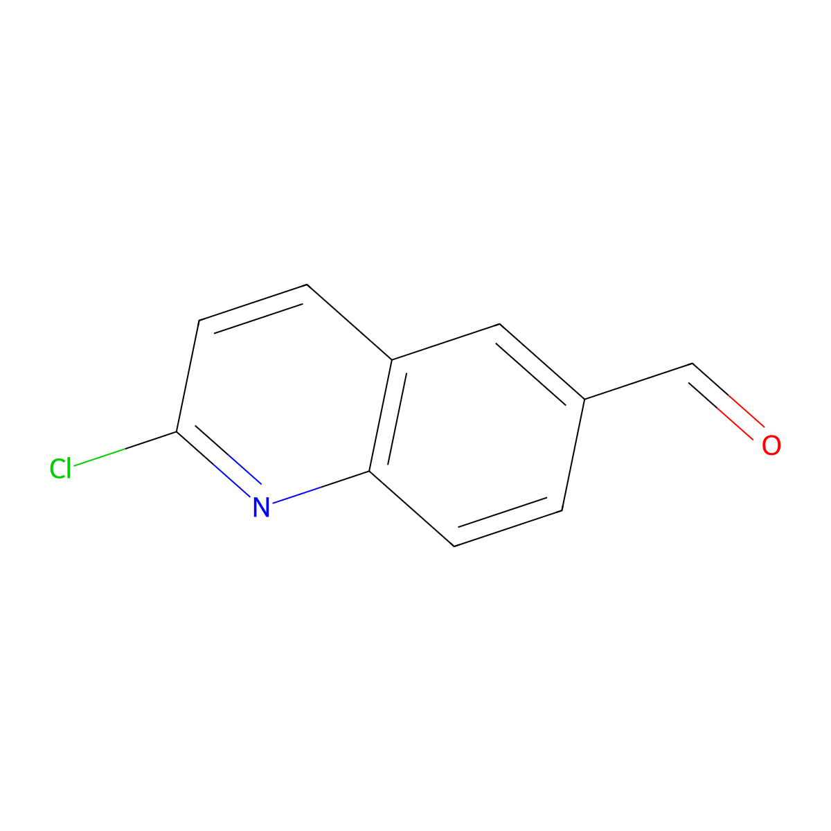 2-Chloroquinoline-6-carbaldehyde molecular structure, CAS 791626-59-0