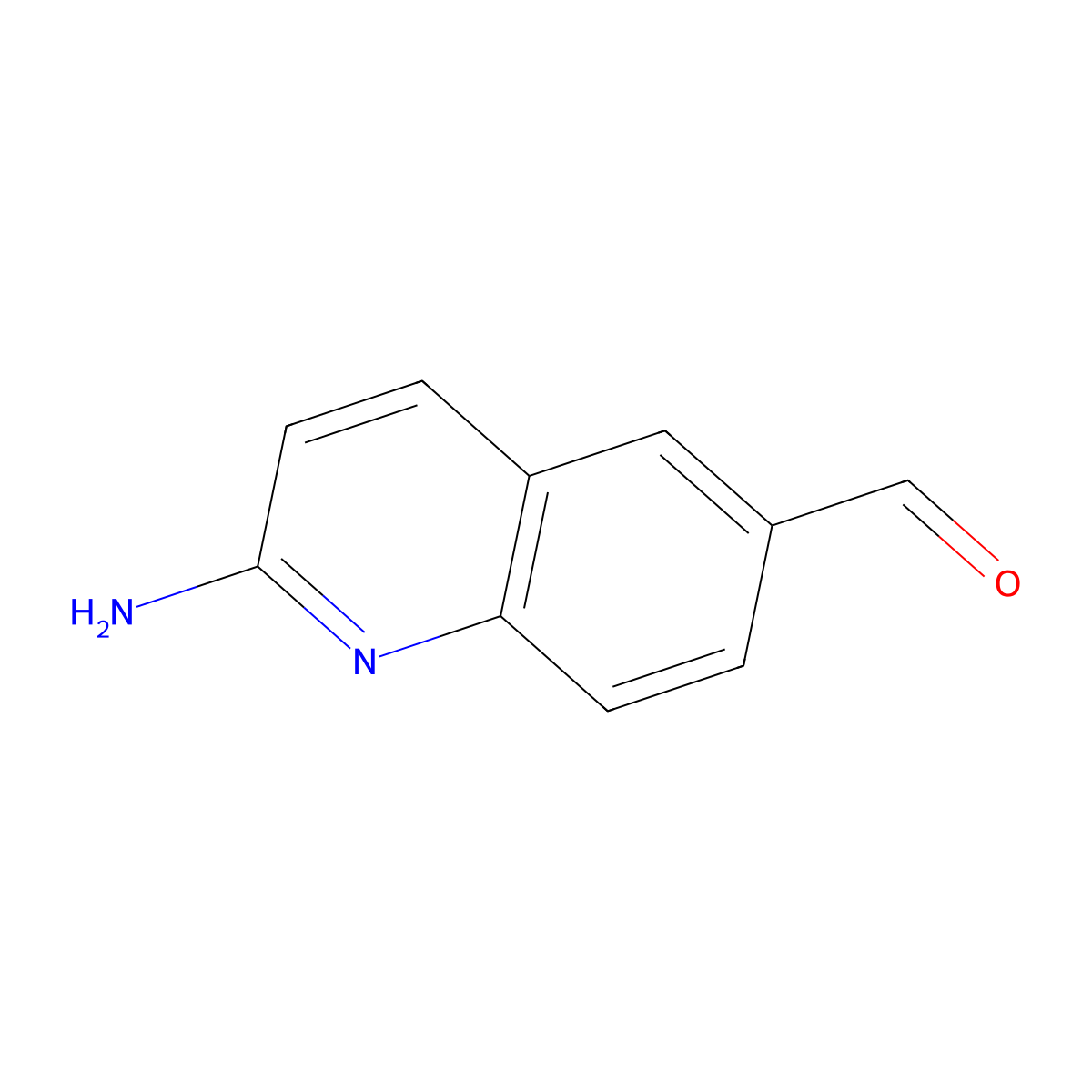2-Aminoquinoline-6-carbaldehyde molecular structure, CAS 791626-61-4