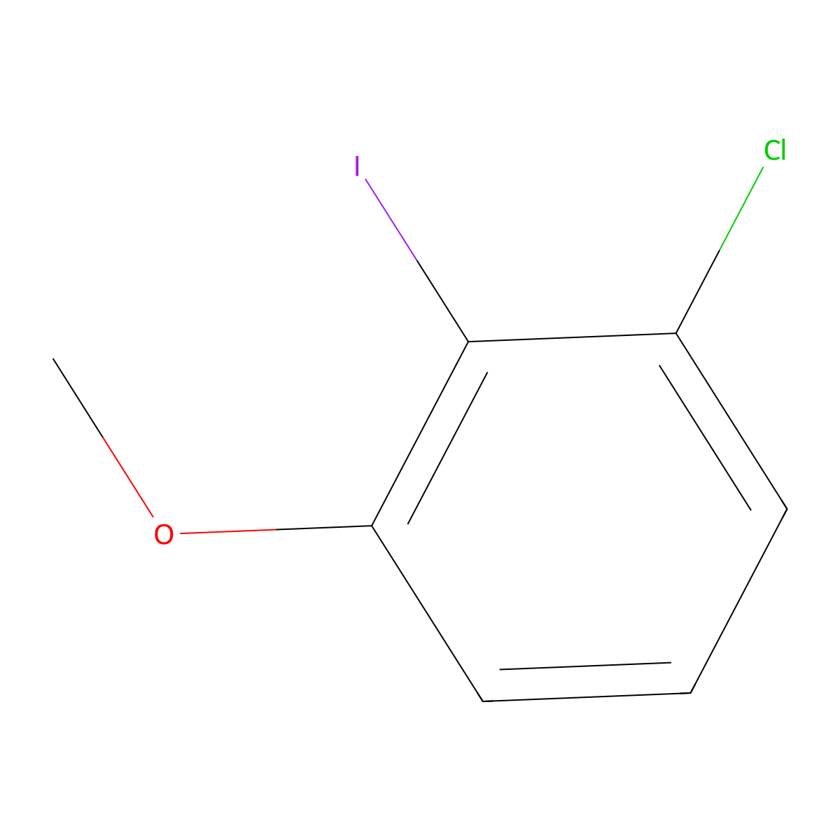 3-Chloro-2-iodoanisole molecular structure, CAS 791642-67-6