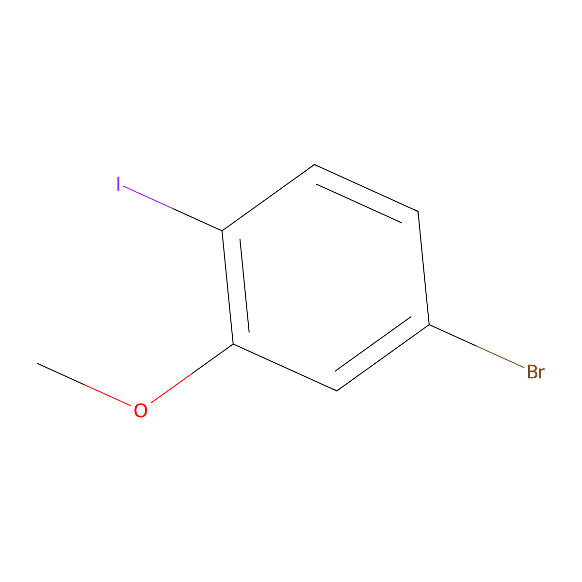 4-Bromo-1-iodo-2-methoxybenzene molecular structure, CAS 791642-68-7