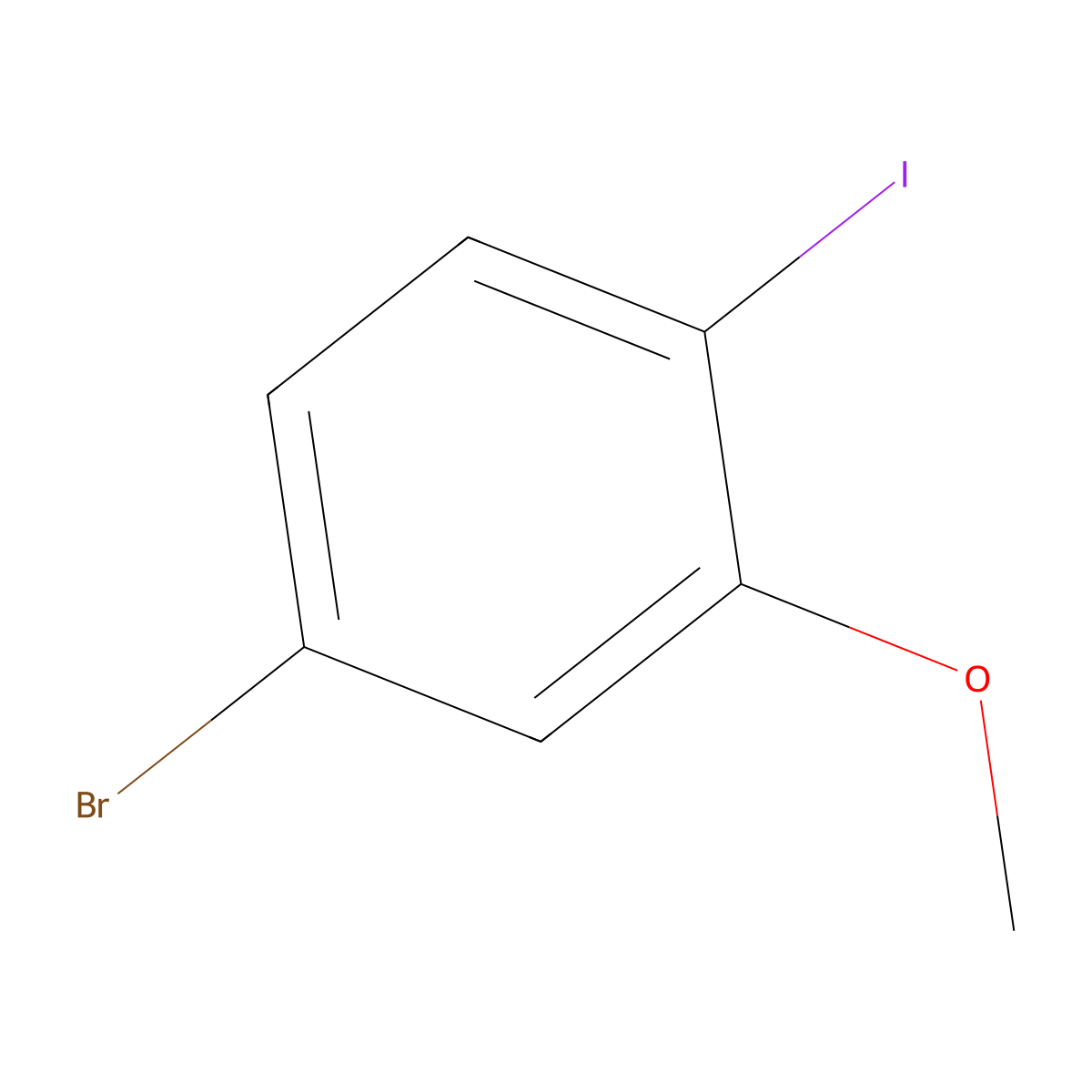 4-Bromo-1-iodo-2-methoxybenzene molecular structure, CAS 791642-68-7