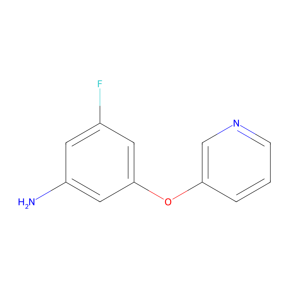 3-Fluoro-5-(pyridin-3-yloxy)aniline molecular structure, CAS 791644-59-2