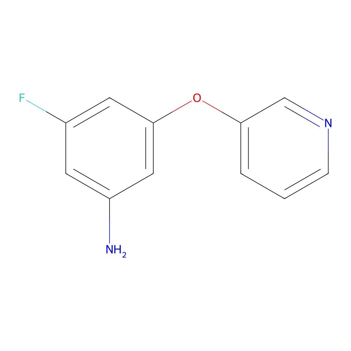 3-Fluoro-5-(pyridin-3-yloxy)aniline molecular structure, CAS 791644-59-2