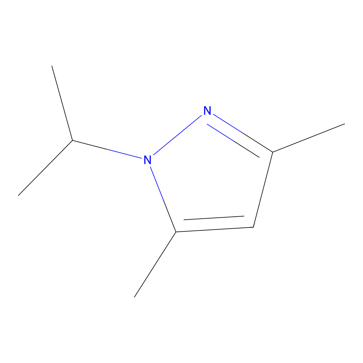 3,5-dimethyl-1-(propan-2-yl)-1H-pyrazole molecular structure, CAS 79168-93-7