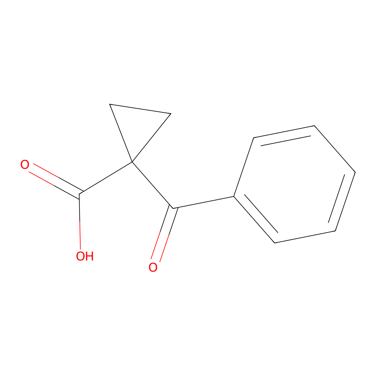 1-Benzoylcyclopropane-1-carboxylic acid molecular structure, CAS 79172-43-3