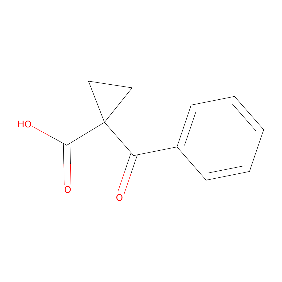 1-Benzoylcyclopropane-1-carboxylic acid molecular structure, CAS 79172-43-3